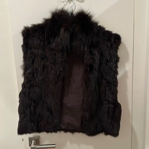 Just like new faux fur vest - worn once. Dark Brown